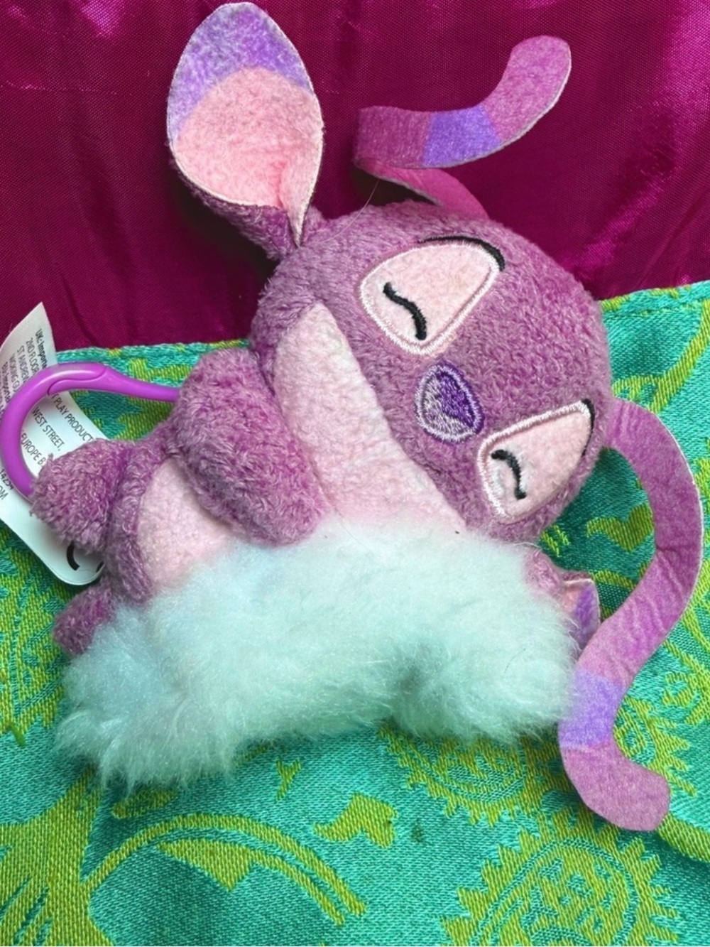 Lilo & Stitch Angel Dream Puffz Disney Bag Clip Keychain Plush